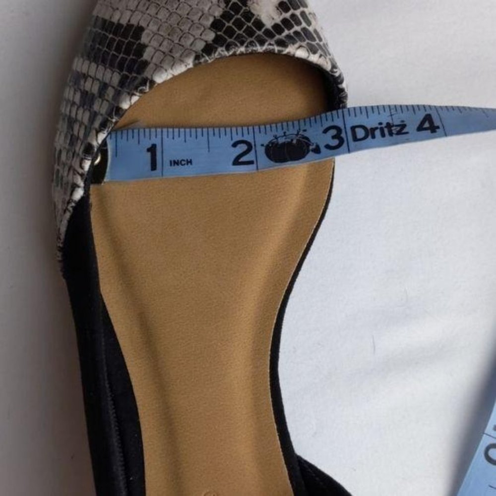 Bamboo Black & Snakeskin flats - worn once - Picture 13 of 13